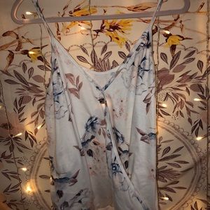 White floral tank top